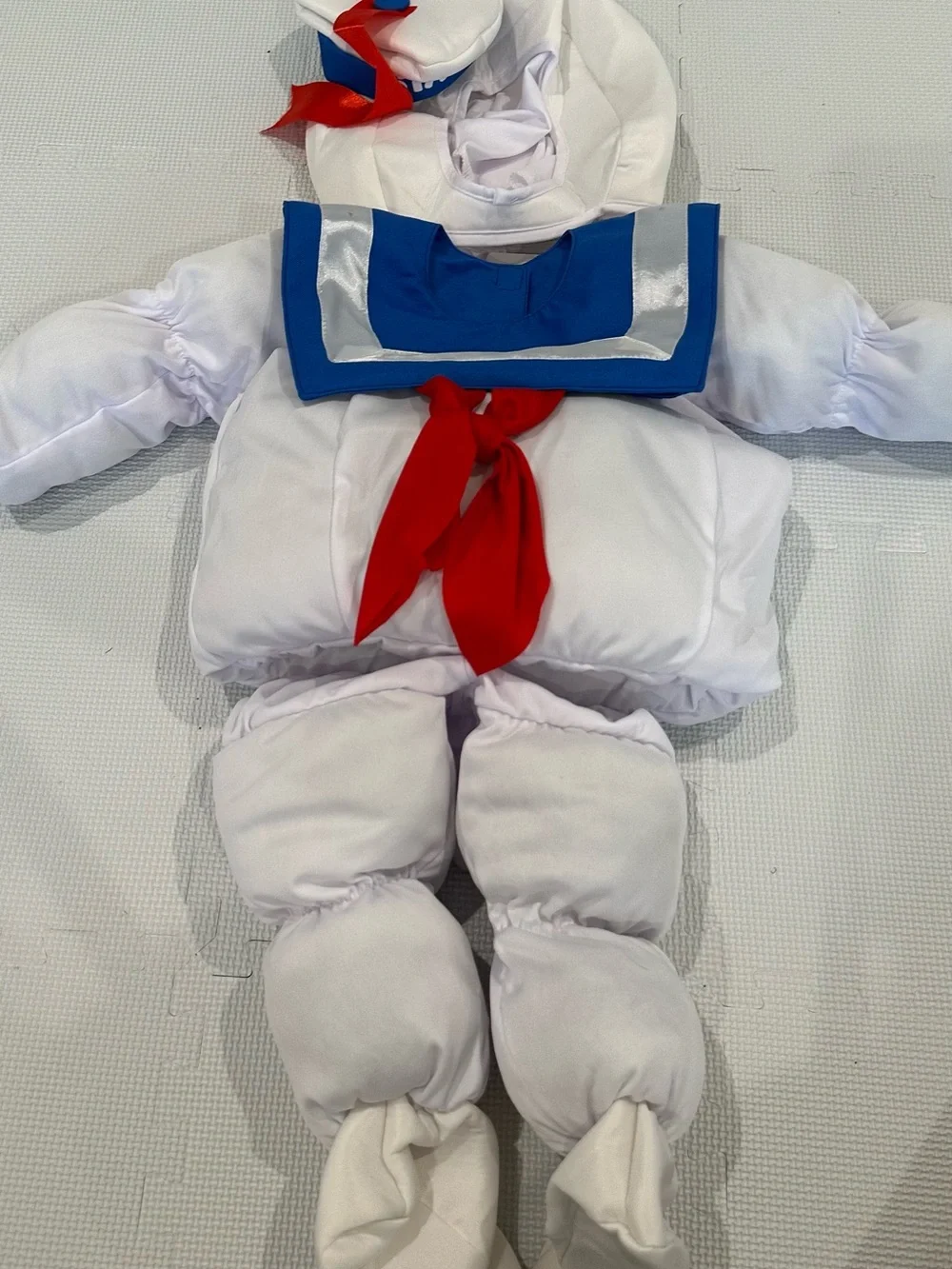 Official Ghostbusters Stay Puft Infant Costume - White, Blue, Red
